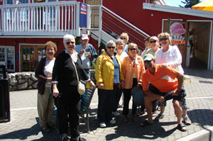 Group in Friday Harbor at the ice cream shop