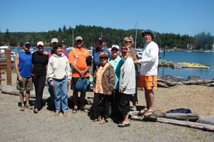 Group photo of kayakers